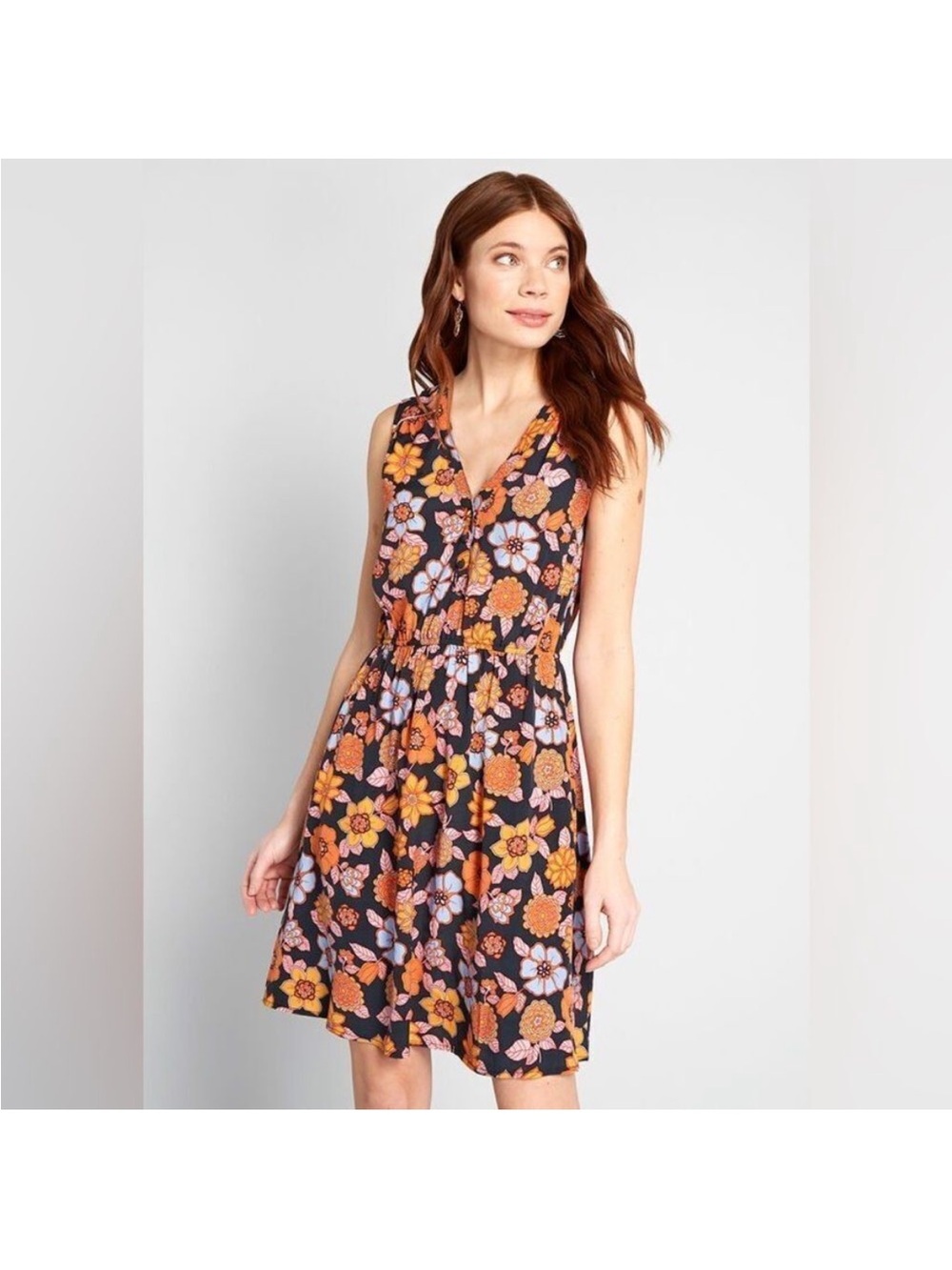 modcloth cafe au soleil sleeveless dress